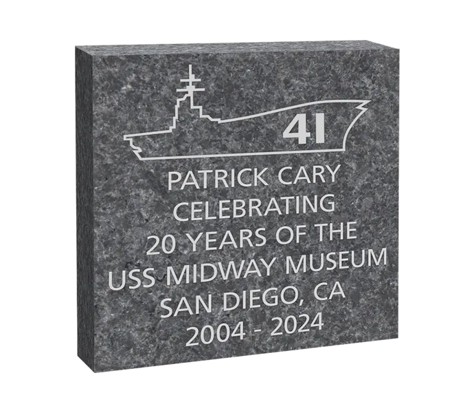 [USSM 12X12 LOGO BRICK] 12x12 Midway 41 Logo Granite (Paver)